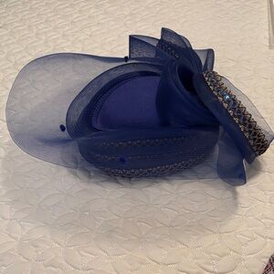 Mr. Hi’s Classic Chic Royal Blue Women's Hat with Embellishments Derby Day!